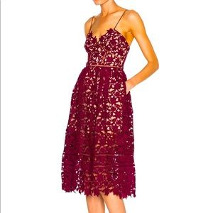 COPY - Self Portrait Azalea Merlot Lace Midi